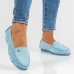 FILIPPO kék női mokaszin bőr cipő
